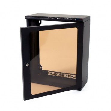 12U Shallow Wall Mount Rack with Removable Outer Shell and M6 Rails